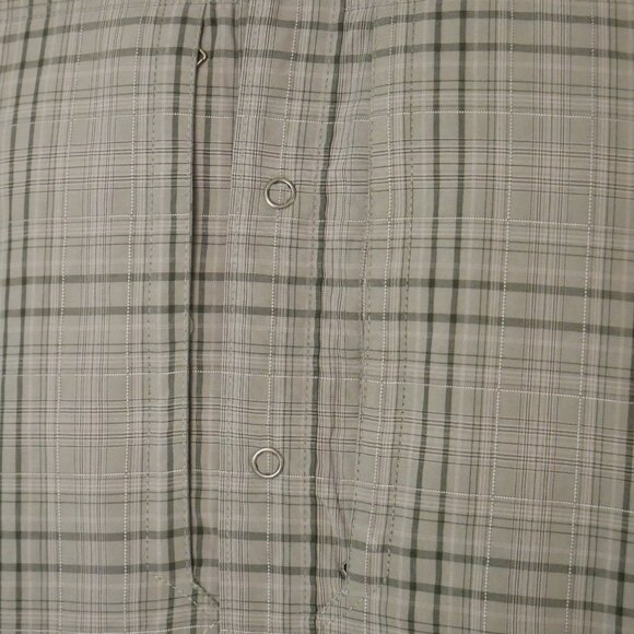 511 Tactical Men Med S/S Snap Button Up Zip Pocket Shirt Concealed Carry Gray - Picture 4 of 6